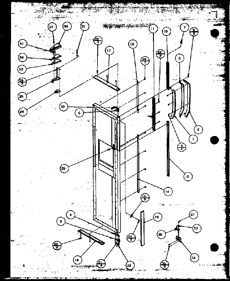 Freezer Door Diagram and Parts List for SZDE27MPL-P1124403WL  Amana Refrigerator