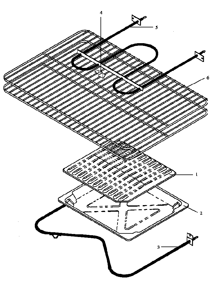 Oven Components Diagram and Parts List for CARR589W P1142453NW Amana Range
