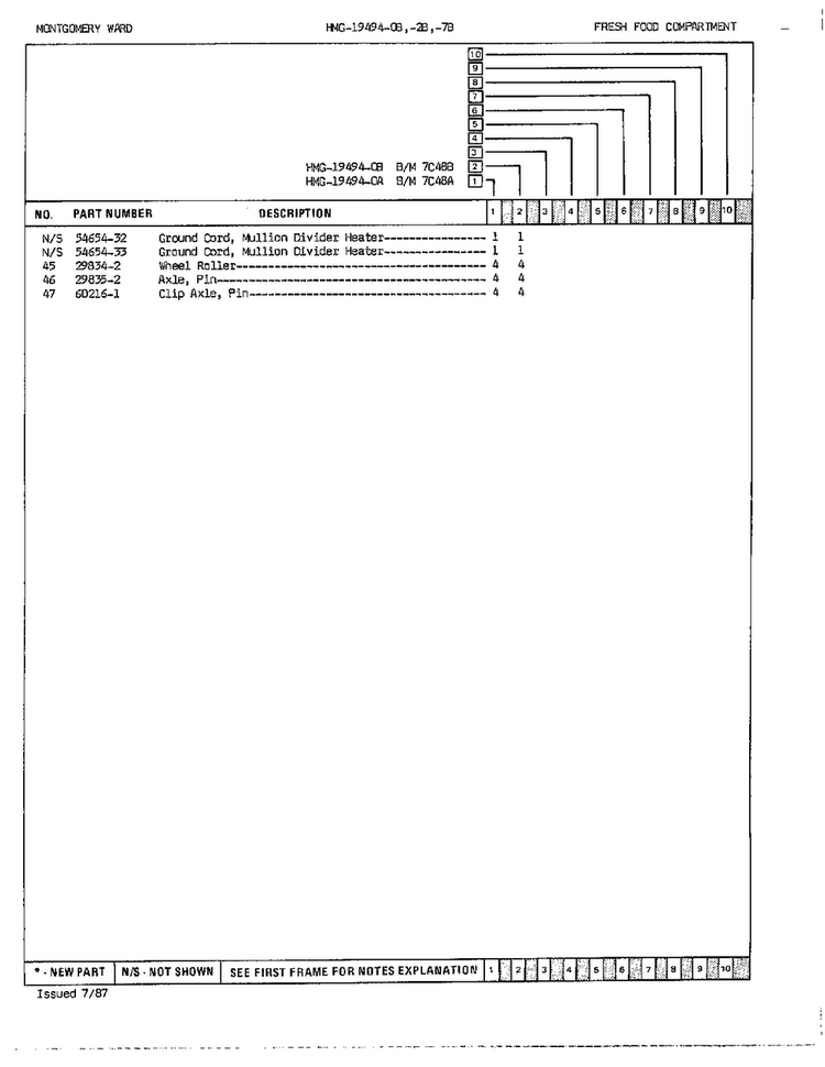 Fresh Food Compartment Page 3 Diagram and Parts List for 19494B  Admiral Refrigerator