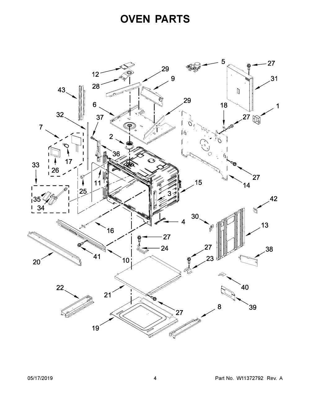 Oven Parts Diagram and Parts List for JMW3430IM02  Maytag Microwave Oven Combo