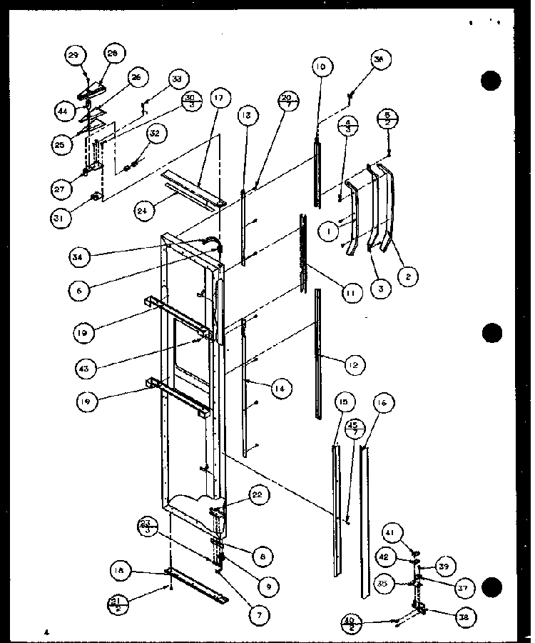 Section 12 Diagram and Parts List for 36088-P11108702W  Amana Refrigerator