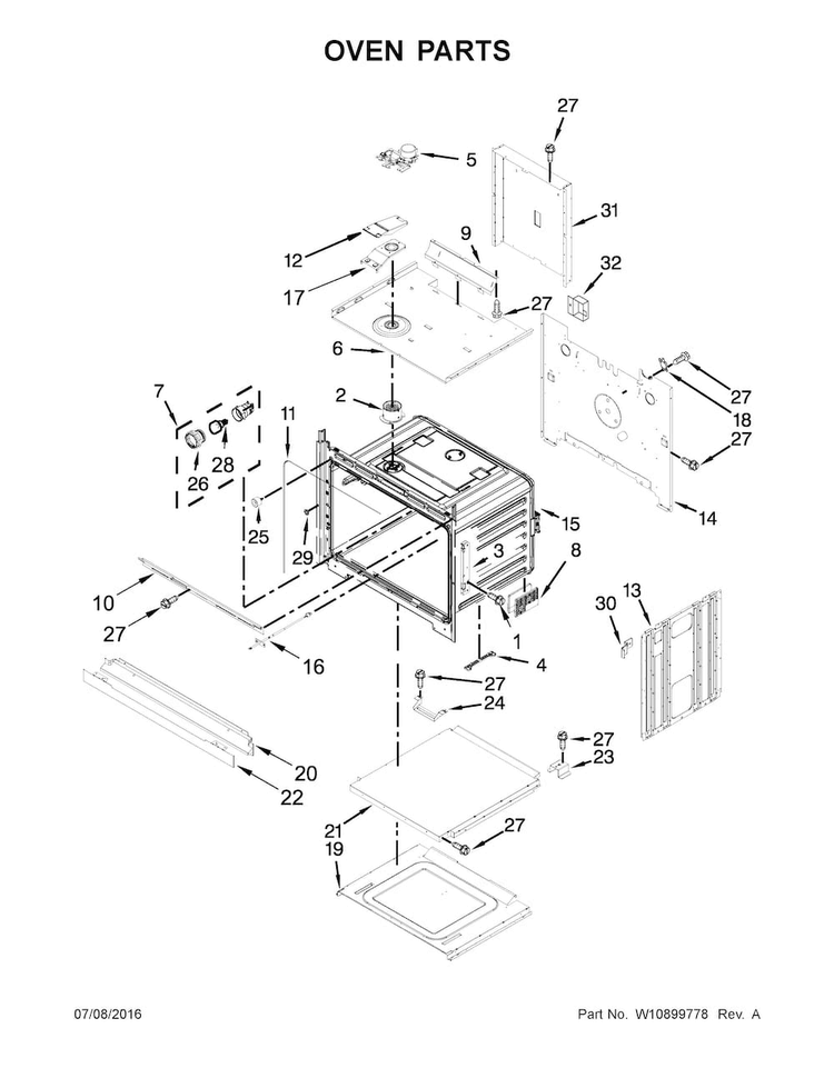 Oven Parts Diagram and Parts List for MEW9530FZ01  Maytag Wall Oven