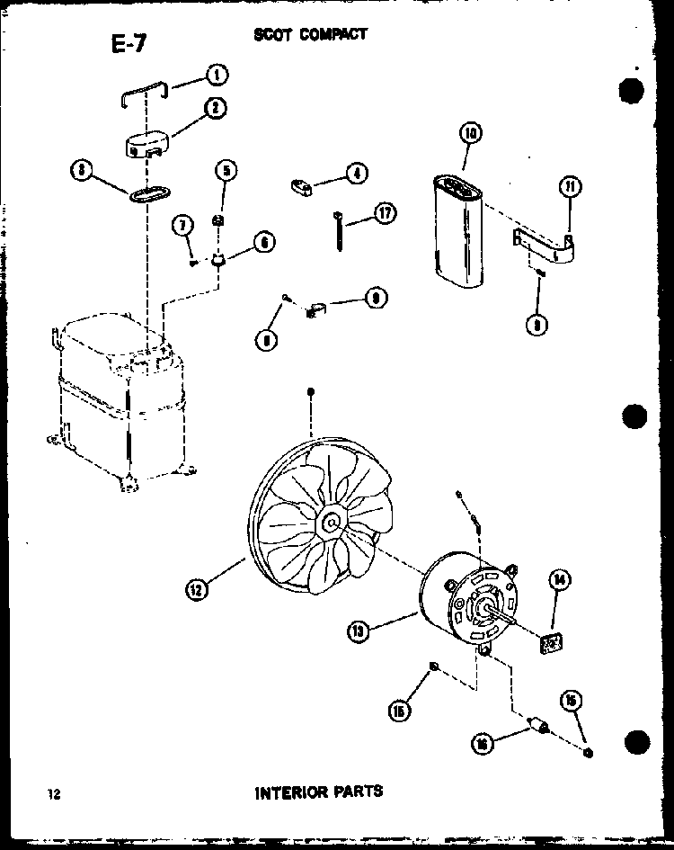 Scot Compact Diagram and Parts List for 113-3HEW P67231-20R Amana Air Conditioner
