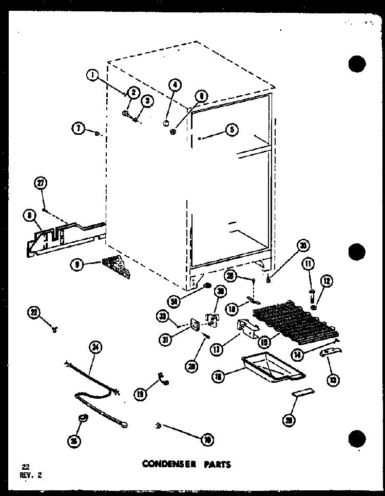 Condenser Parts Diagram and Parts List for TD523E-P75288-1W  Amana Refrigerator