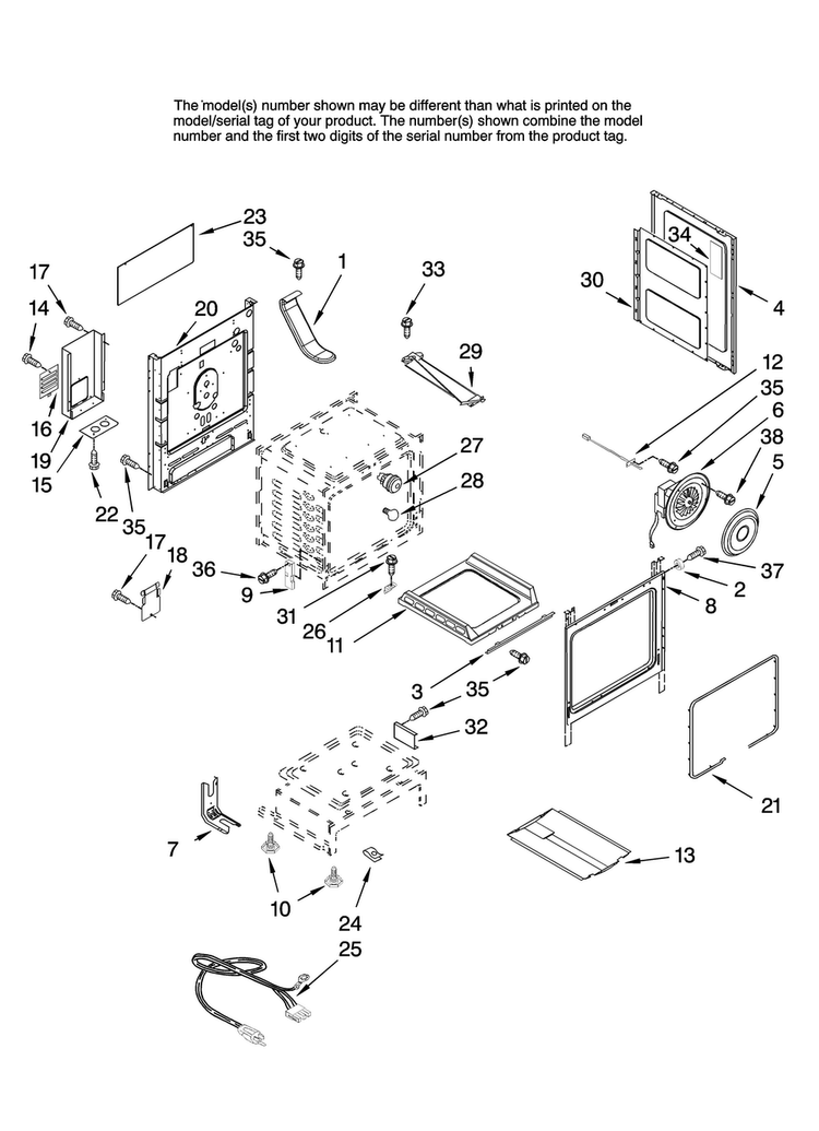 Chassis Parts Diagram and Parts List for MGRH865QDS14  Maytag Range