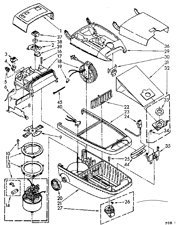 Base Assembly Diagram and Parts List for 1162543083  Kenmore Canister Vacuum
