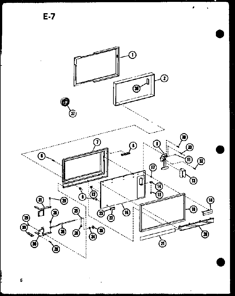 Door Diagram and Parts List for RC10B-PB P74582-2M Amana Microwave
