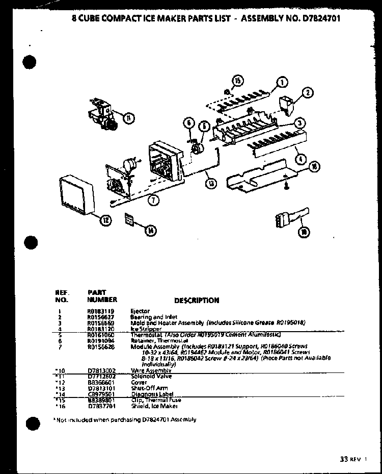 Section 14 Diagram and Parts List for BR20N-P7812526W  Amana Refrigerator