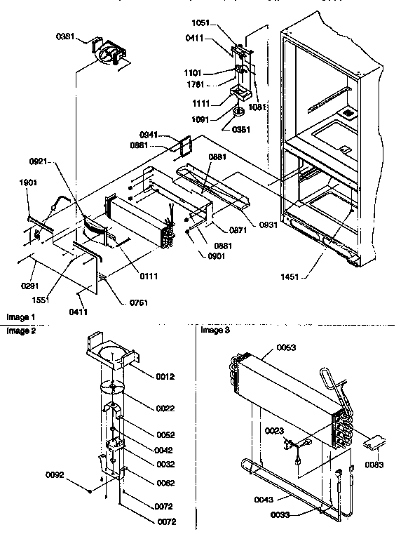 Freezer Control Assembly Diagram and Parts List for 67277-P1311001WL  Amana Refrigerator