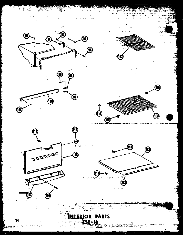 Section 5 Diagram and Parts List for ESRF16-C-P30303-3WC  Amana Refrigerator