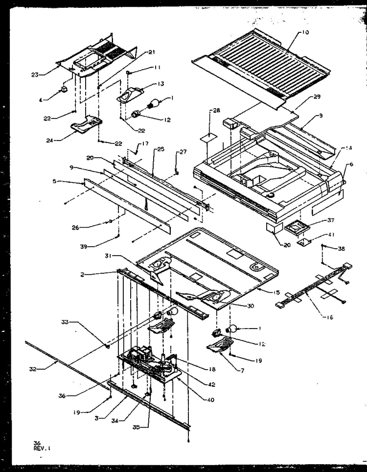 Compartment Separator Diagram and Parts List for TS18RBW-P1158407WW  Amana Refrigerator