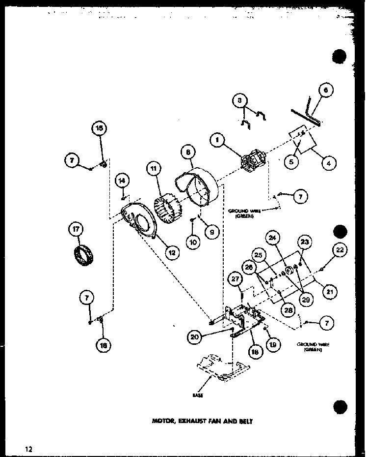 Section 7 Diagram and Parts List for LG2512 P7762230W Amana Dryer