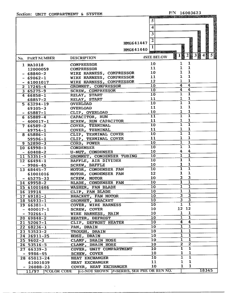 Unit Compartment And System Page 2 Diagram and Parts List for 641440  Admiral Refrigerator