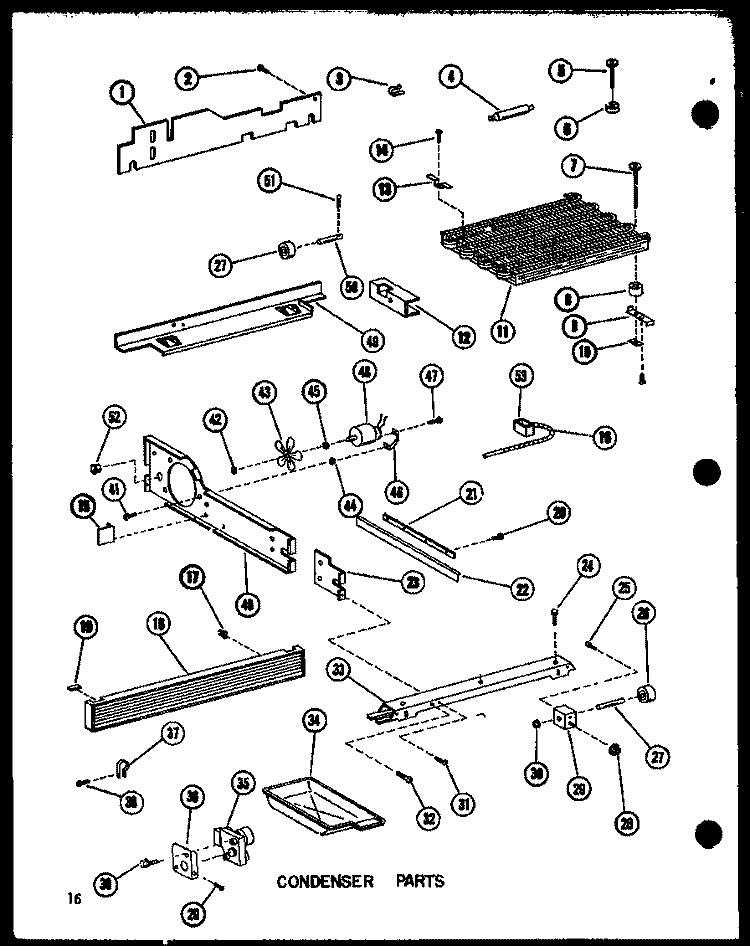 CONDENSER PARTS Diagram and Parts List for BCI20D P6023524W Amana Refrigerator