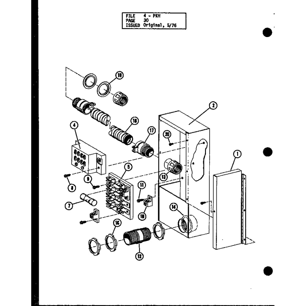 Control Box Diagram and Parts List for D54444-6 P54444-6C Amana Air Conditioner