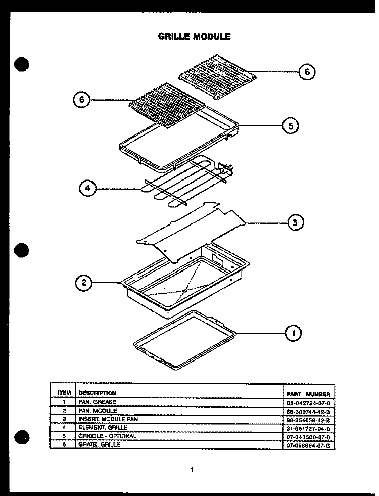 Page 1 Diagram and Parts List for FDU185  Amana Range