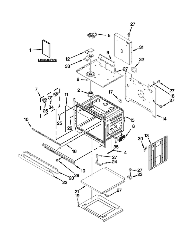 Oven Parts Diagram and Parts List for MEW9527AS01  Maytag Wall Oven