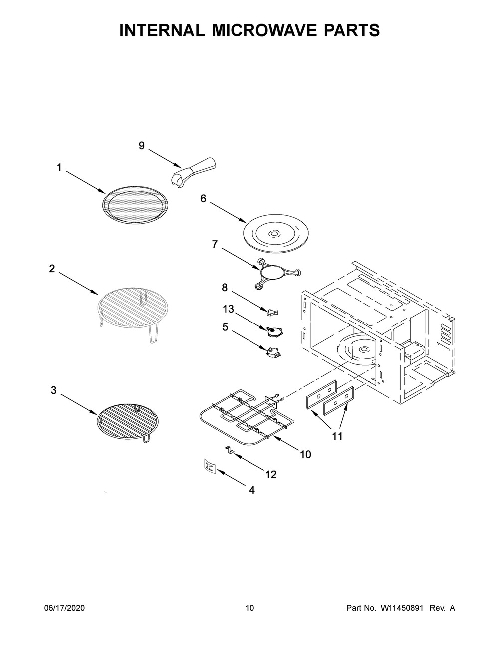 Internal Microwave Parts Diagram and Parts List for JMC2427IL03  Maytag Washer
