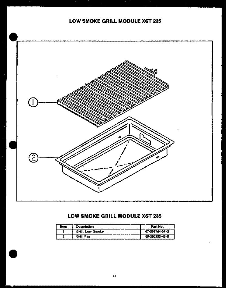 Page 11 Diagram and Parts List for FDU265  Amana Range