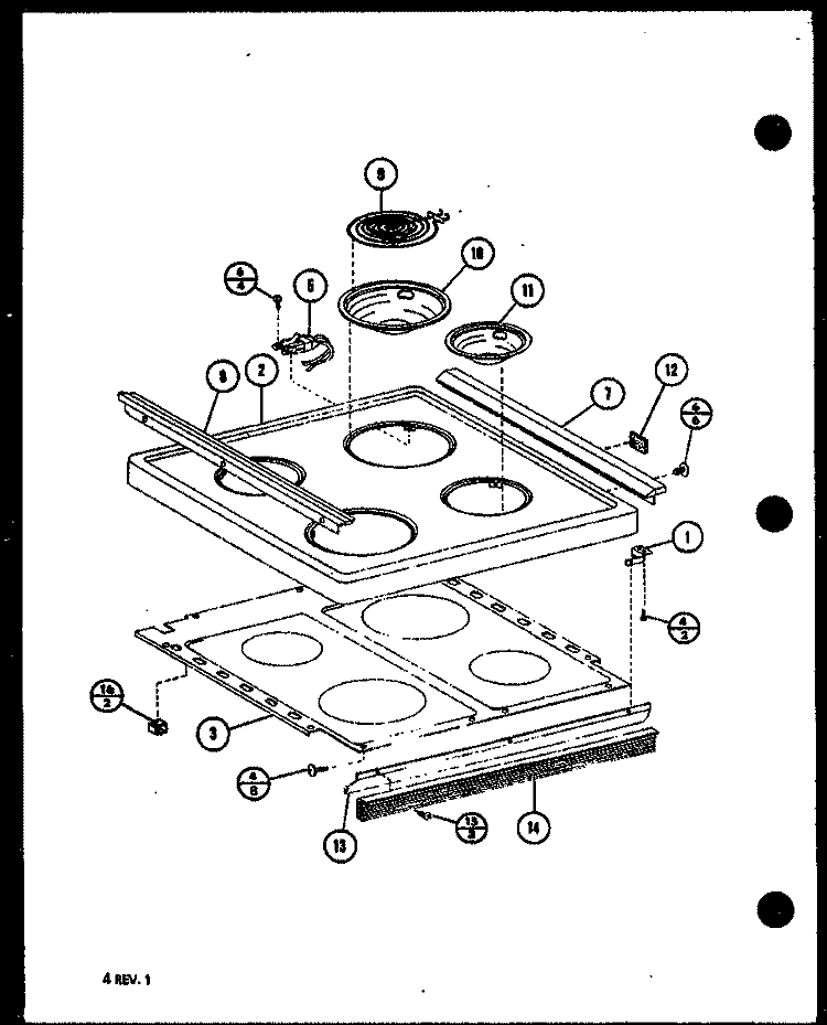 Page 1 Diagram and Parts List for ARR630 P8577206S Amana Range