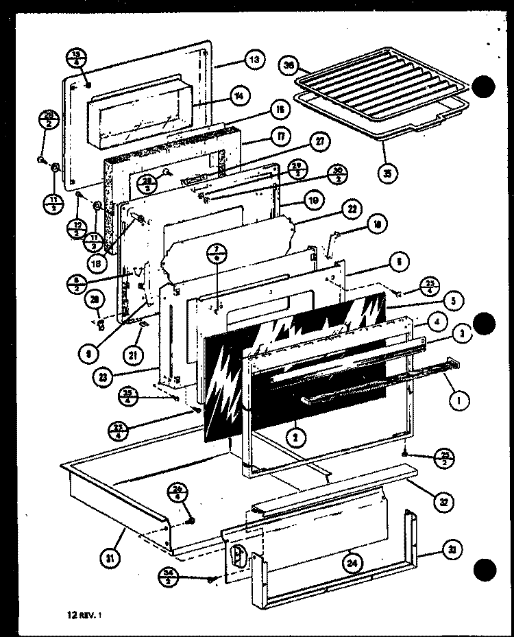 Page 5 Diagram and Parts List for ARR630 P8577206S Amana Range