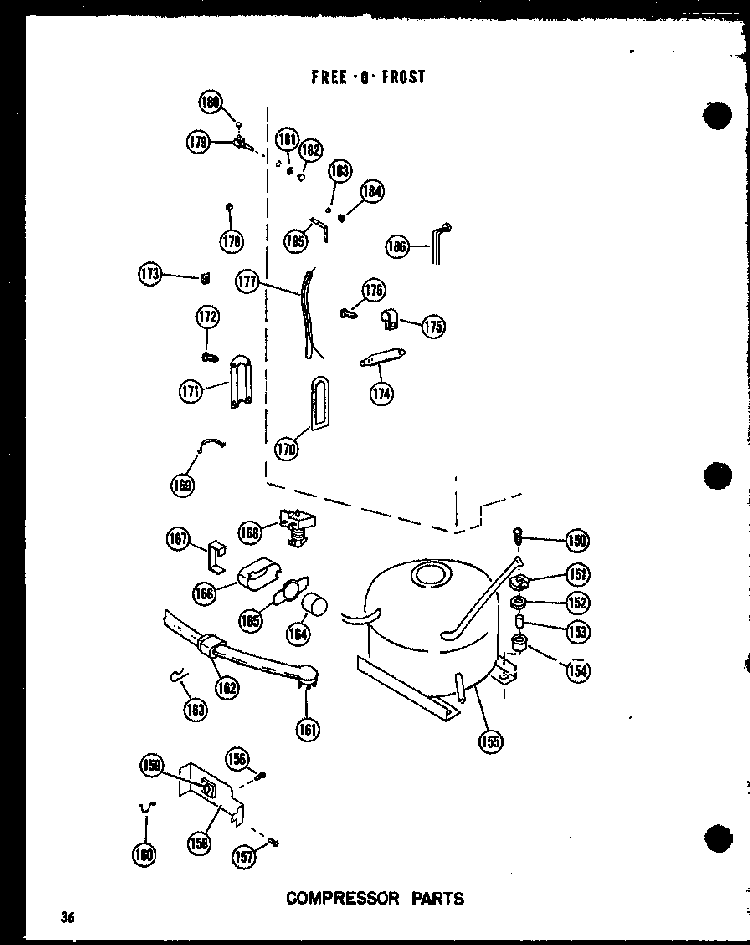 Section 6 Diagram and Parts List for UF12K-C P60250-9WC Amana Freezer