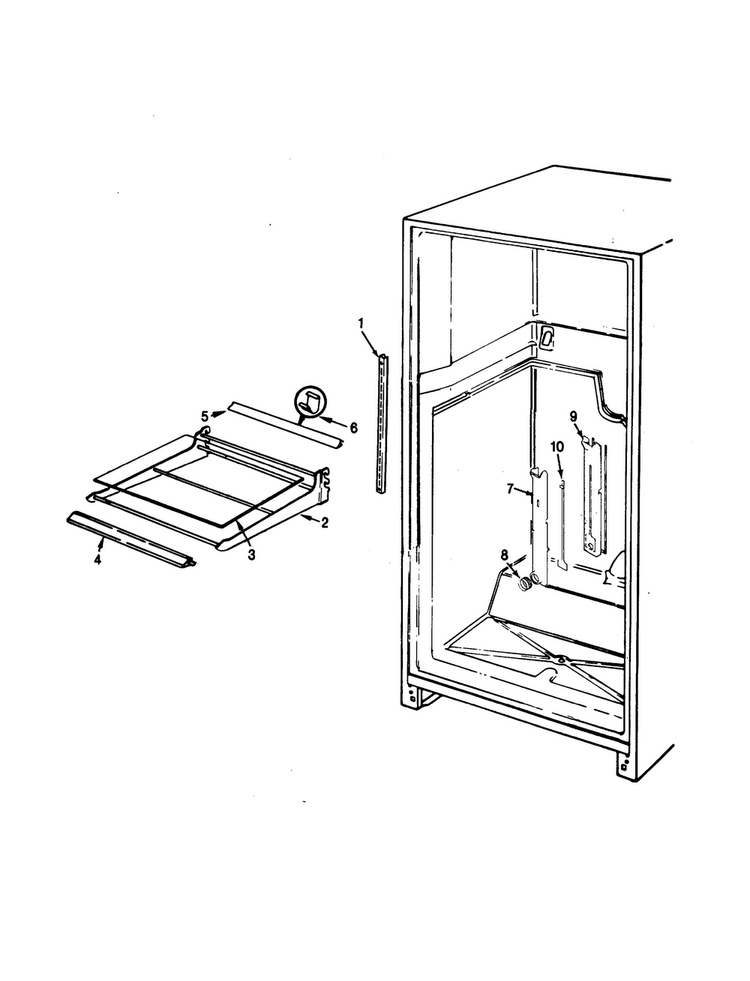 Shelves & Accessories Diagram and Parts List for RB21KN-4AT-CL71A  Magic Chef Refrigerator