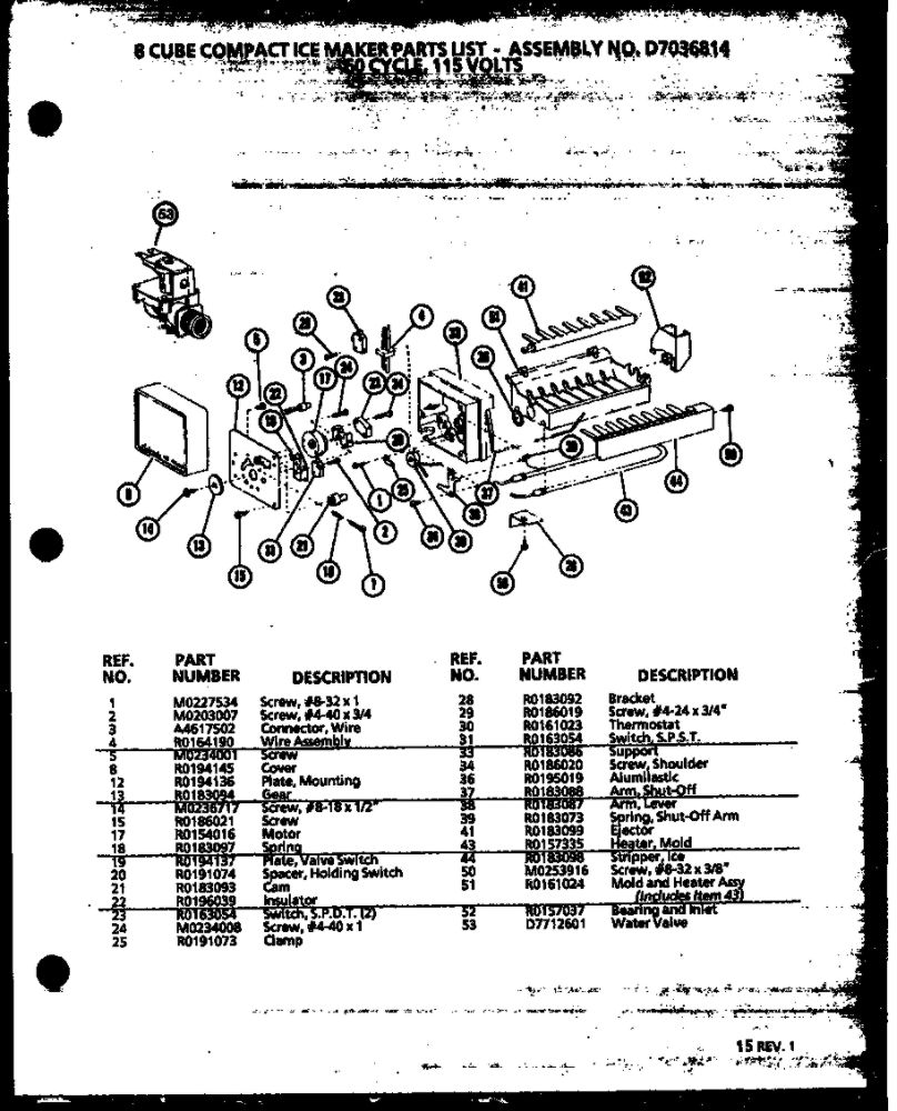 Diagram 5 Diagram and Parts List for IC2-P3641508W-FRZ  Amana Freezer