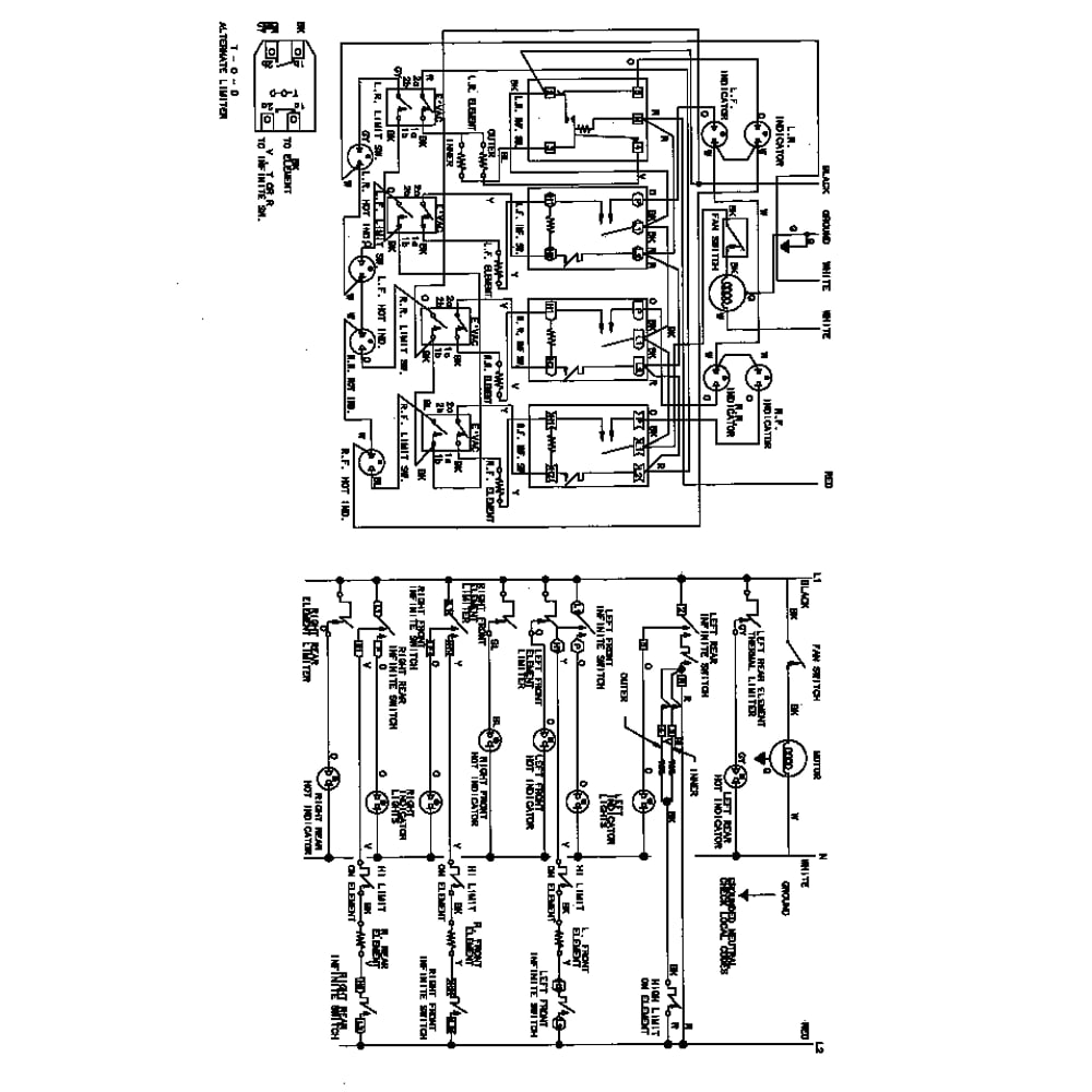 Wiring Information (Cve3400*) Diagram and Parts List for CVE3400  Jenn-Air Cooktop