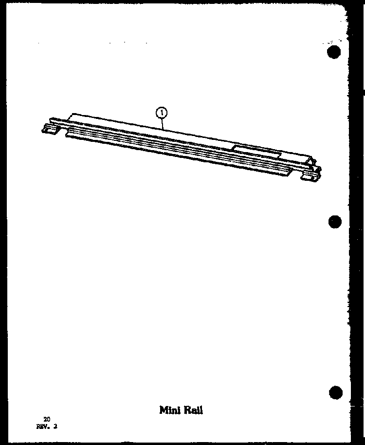 Mini Rail Diagram and Parts List for ADM-1B-P85548-2S  Amana Range