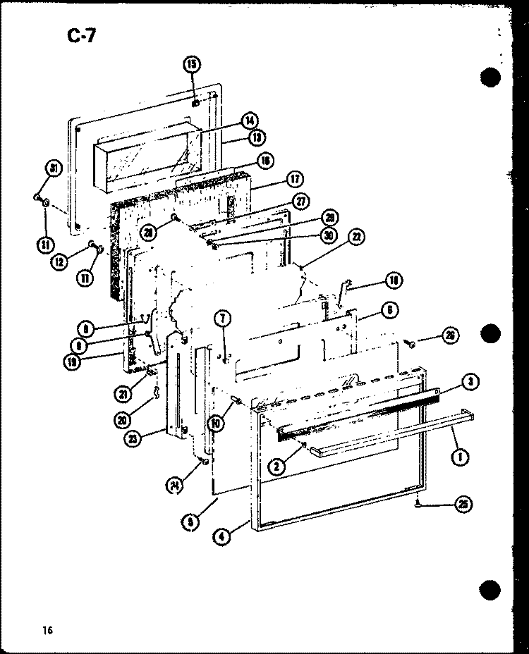 Page 5 Diagram and Parts List for ARC100D P8512217S Amana Wall Oven