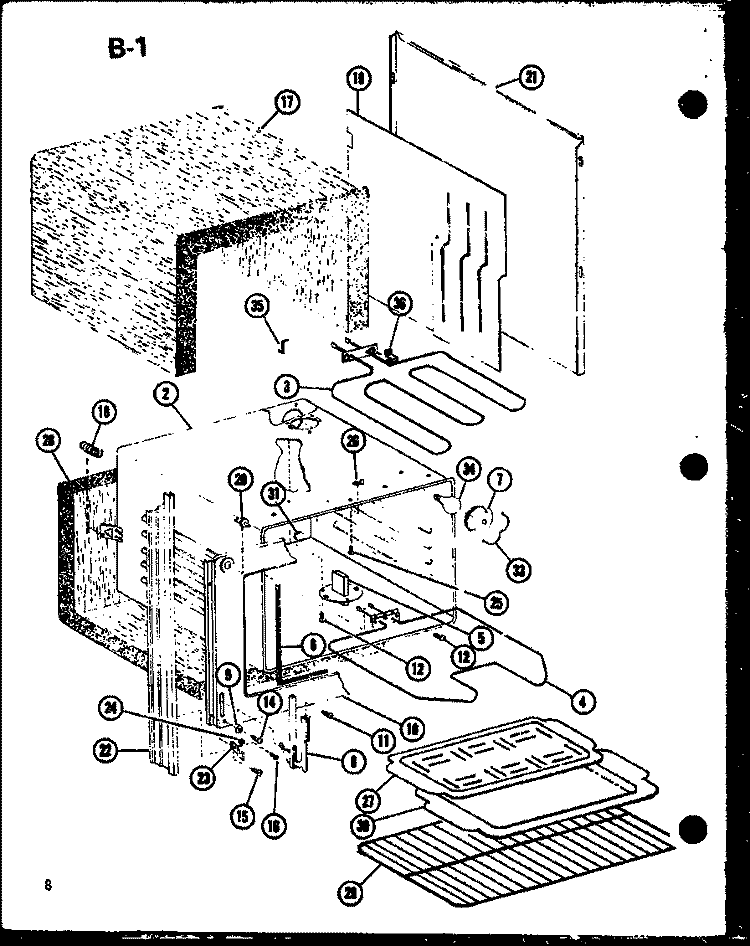 Page 3 Diagram and Parts List for ARR101W P8545001S Amana Range