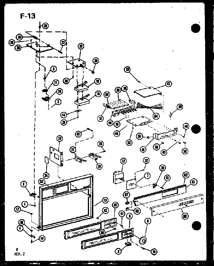 Section 2 Diagram and Parts List for RC-6D P73860-3M Amana Microwave
