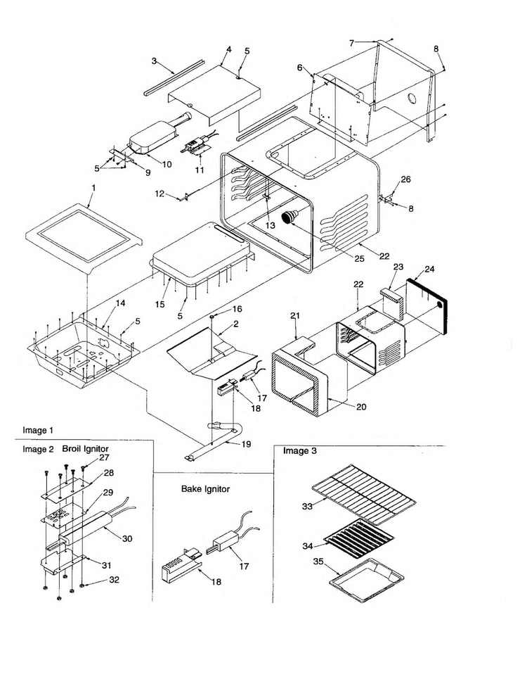 Cavity Diagram and Parts List for ARG7102L-P1143389NL  Amana Range
