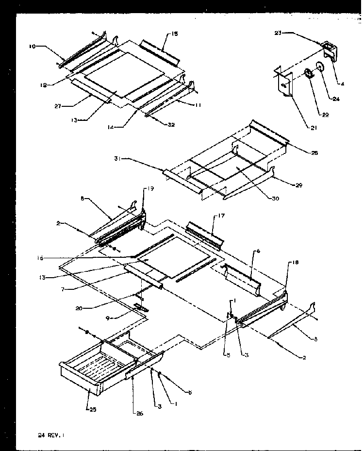 Section 20 Diagram and Parts List for TS18R2G-P1158311WG  Amana Refrigerator
