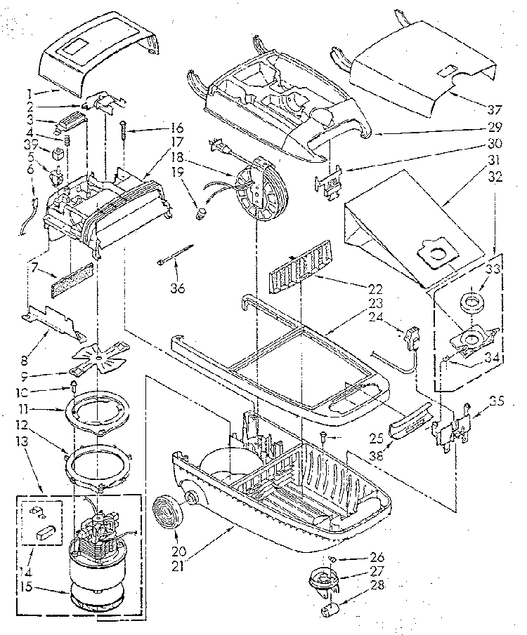 Vacuum Cleaner Diagram and Parts List for 1162439080  Kenmore Canister Vacuum
