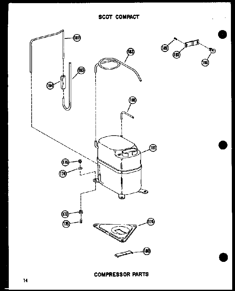 Compressor Parts Diagram and Parts List for 12-2MW P54974-24R Amana Air Conditioner