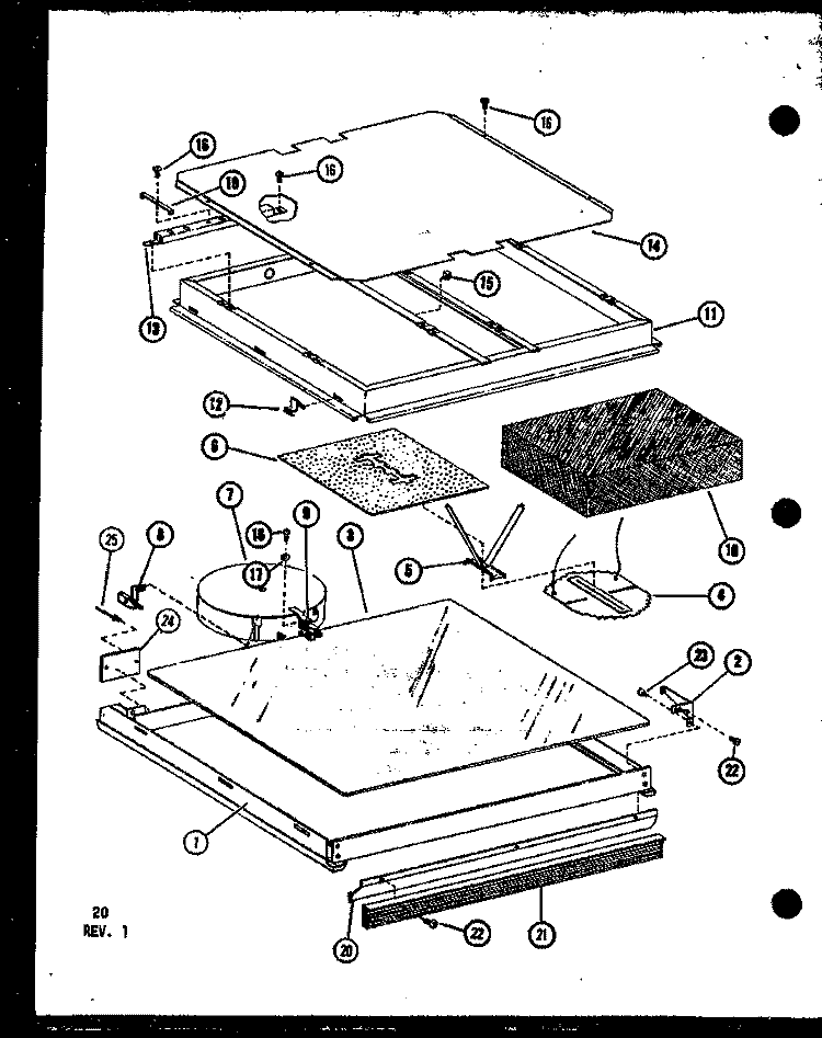 Page 8 Diagram and Parts List for RCC-10 P8551302S Amana Microwave Oven Combo
