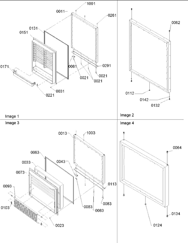 Door Assy Diagram and Parts List for BB20VSE-P1321301WS  Amana Refrigerator