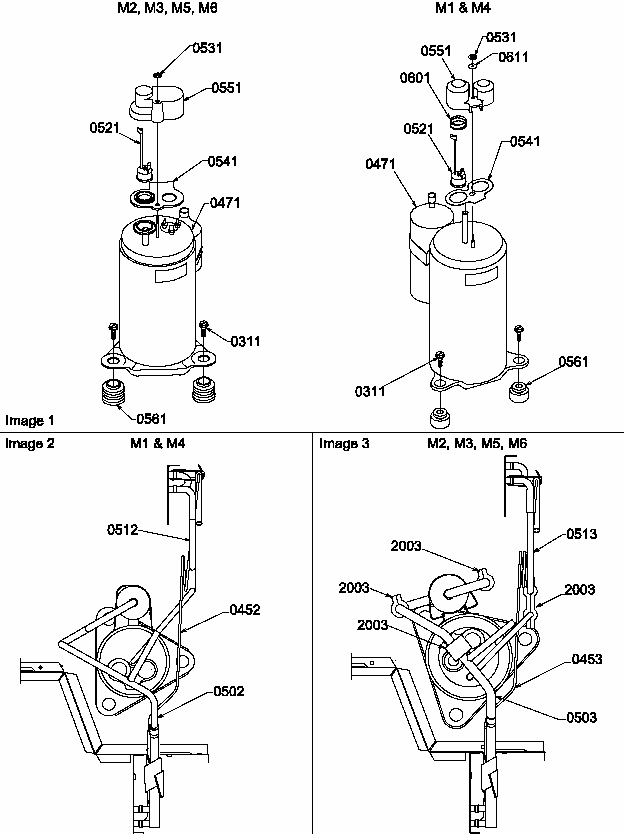 Compressor/tubing Diagram and Parts List for 10QZ22RC-P1209802R  Amana Air Conditioner