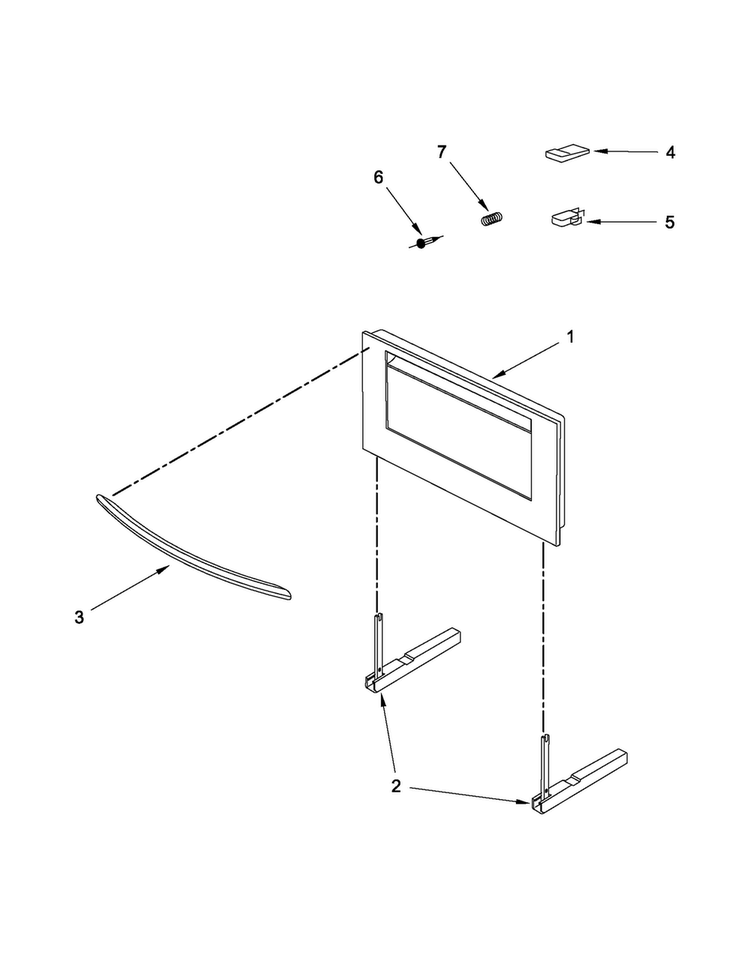 Oven Door Diagram and Parts List for JBS7524BS0  Jenn-Air Wall Oven