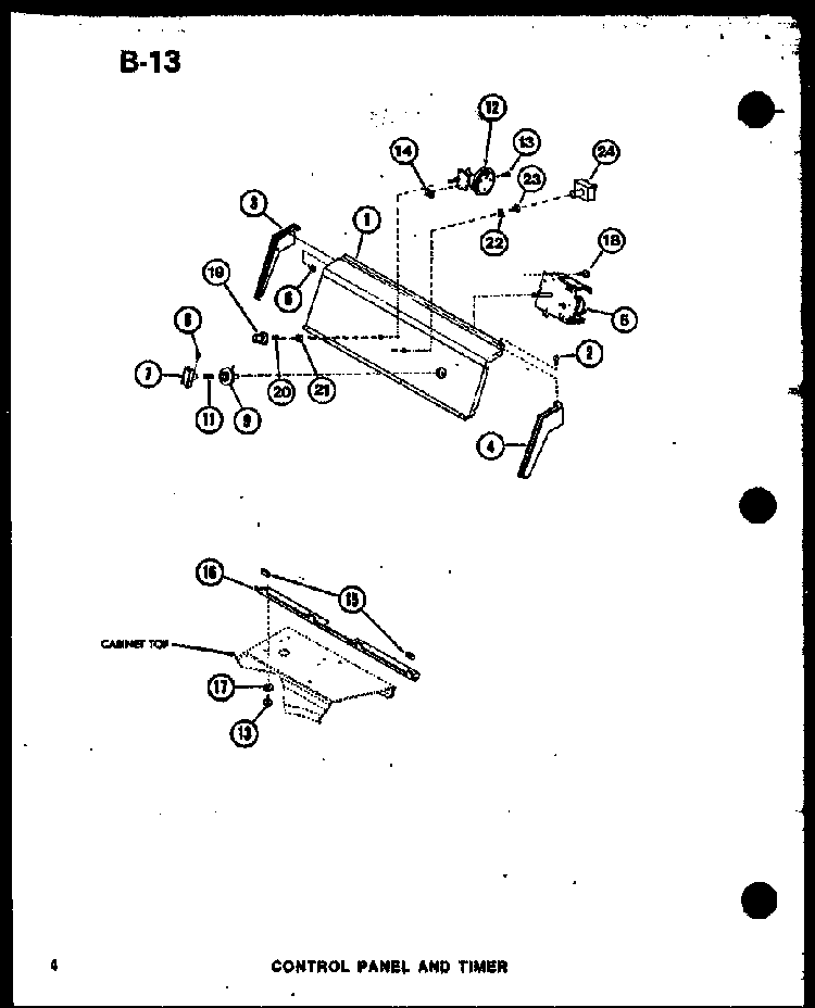 Control Panel And Timer Diagram and Parts List for TAA300 P75751-12W Amana Washer
