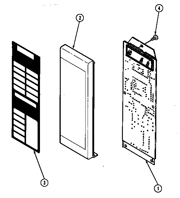Control Panel Diagram and Parts List for CM154F  Crosley Microwave