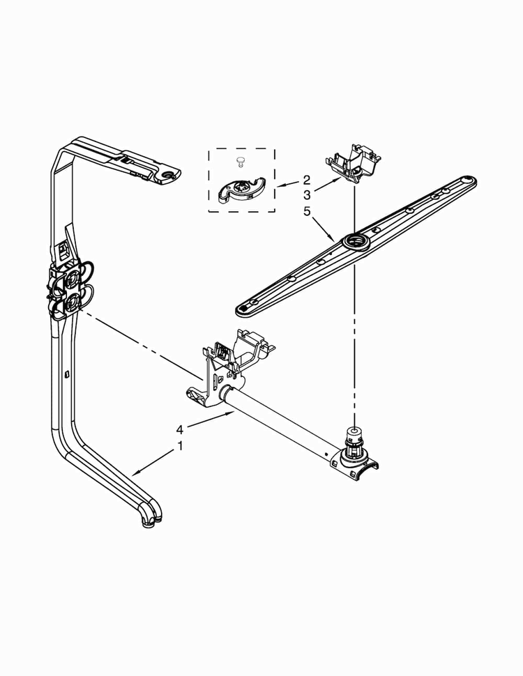 Upper Wash And Rinse Parts Diagram and Parts List for JDB3650AWF3  Jenn-Air Dishwasher
