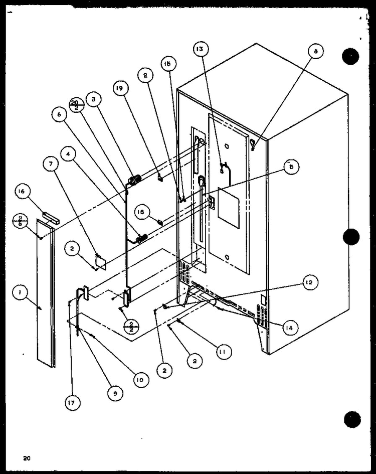 Wiring Harness & Cord Diagram and Parts List for 85868L-P1117304WL  Amana Refrigerator