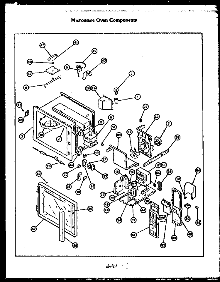 MICROWAVE OVEN COMPONENTS Diagram and Parts List for EKS395  Caloric Microwave Oven Combo