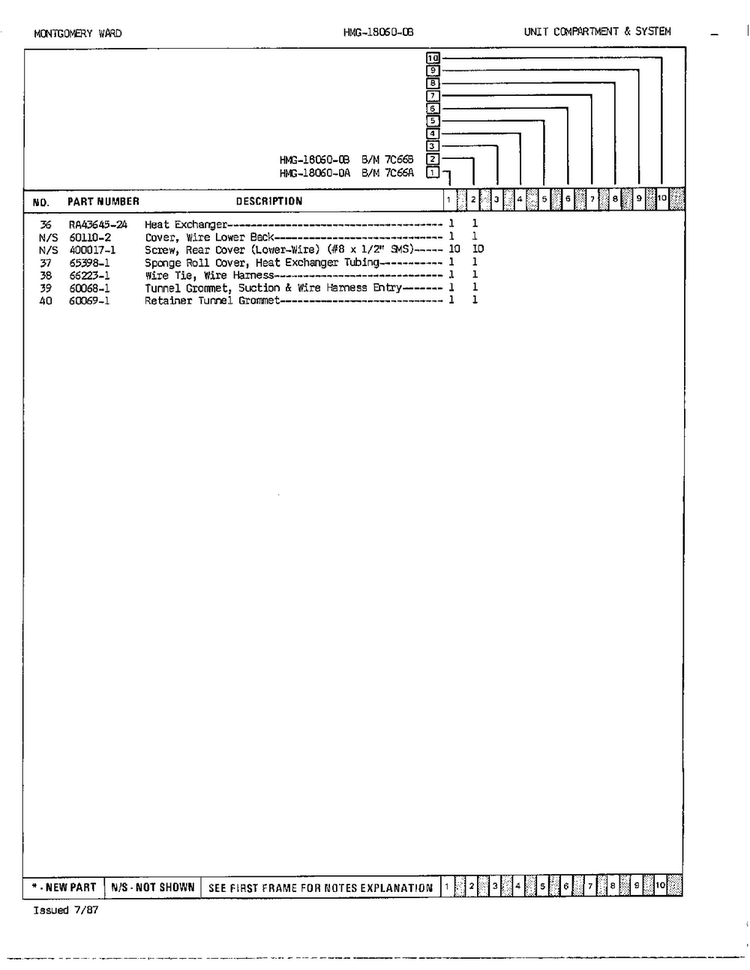 Unit Compartment And System Page 3 Diagram and Parts List for 18060A  Admiral Refrigerator