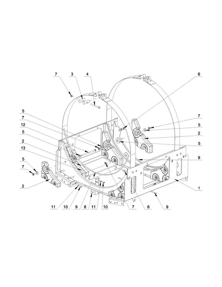 Upper Frame Parts Diagram and Parts List for MXS40PNATS  Maytag Washer