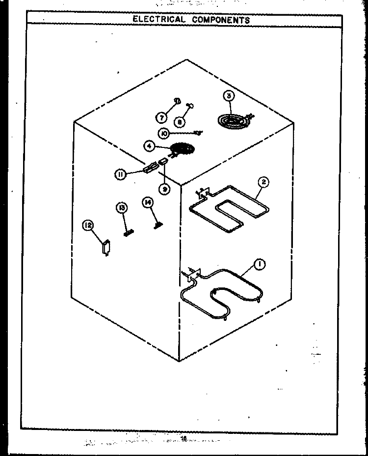 ELECTRICAL COMPONENTS Diagram and Parts List for ESD345  Maytag Range