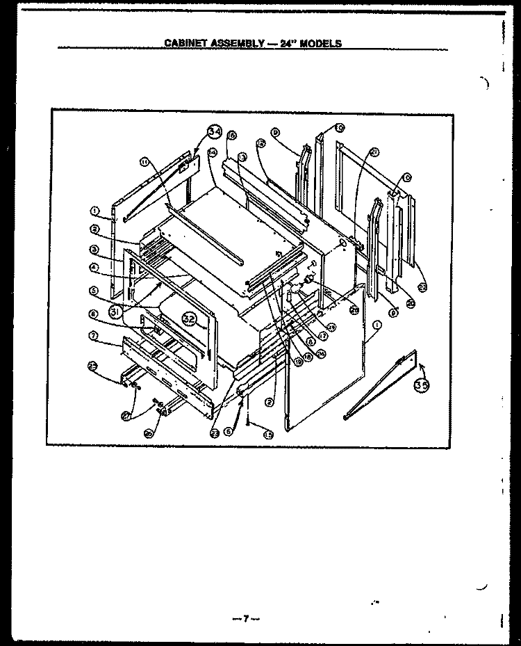 Page 3 Diagram and Parts List for SBE24CB  Amana Range